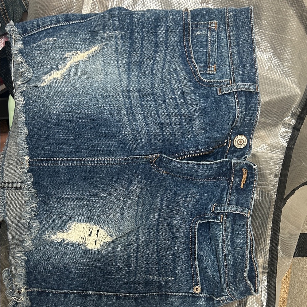Express Light Blue Denim Skirt
